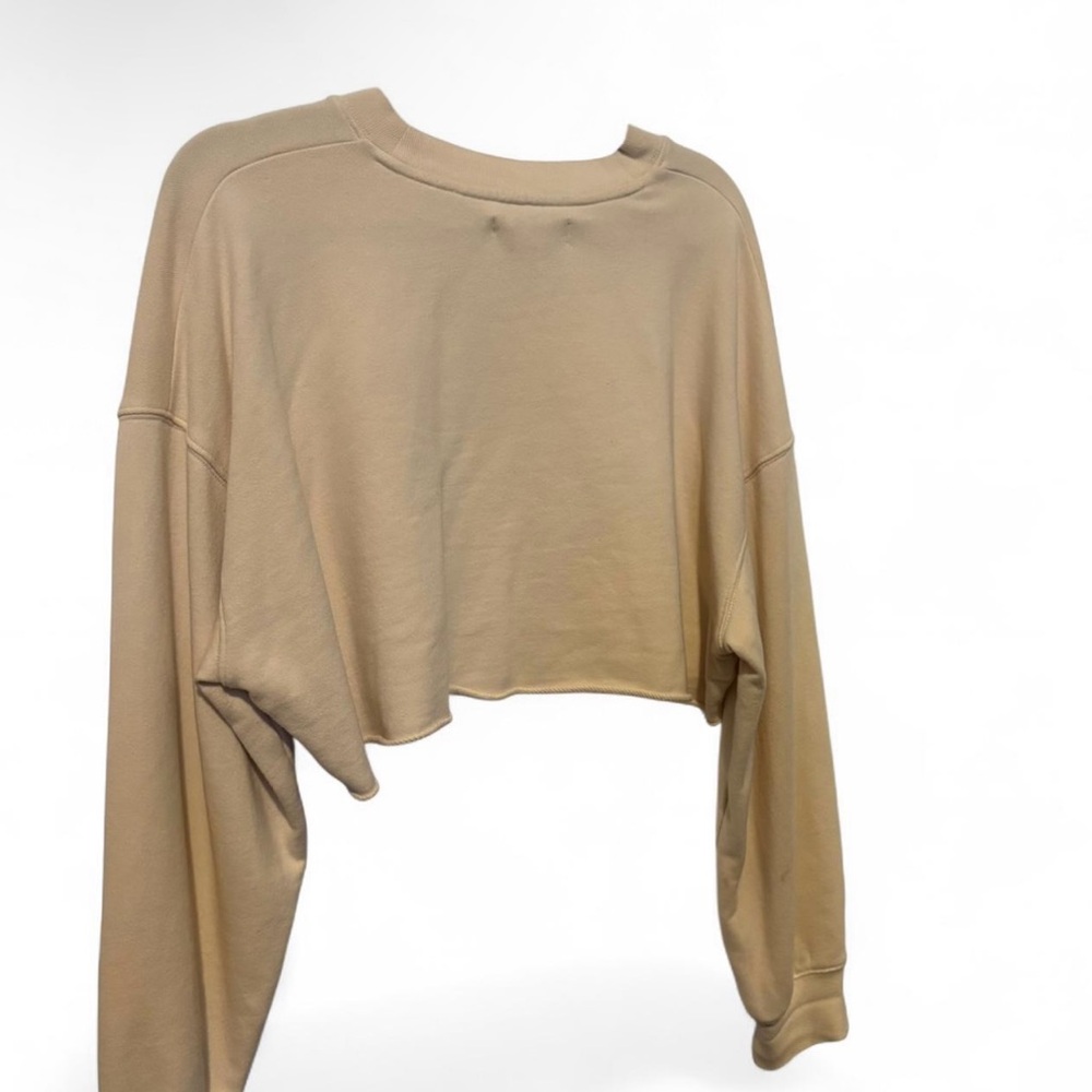 OAK + FORT Beige Cropped Sweatshirt